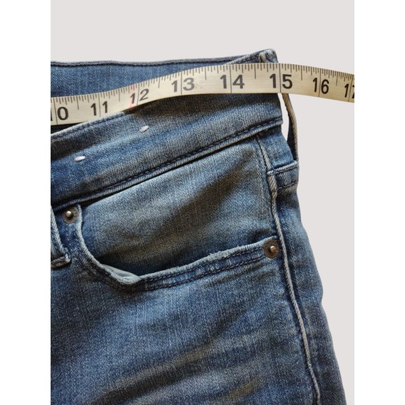 Express Leggings Womens 4 Cropped Mid Rise Stretch Denim Perfect - Picture 5 of 16